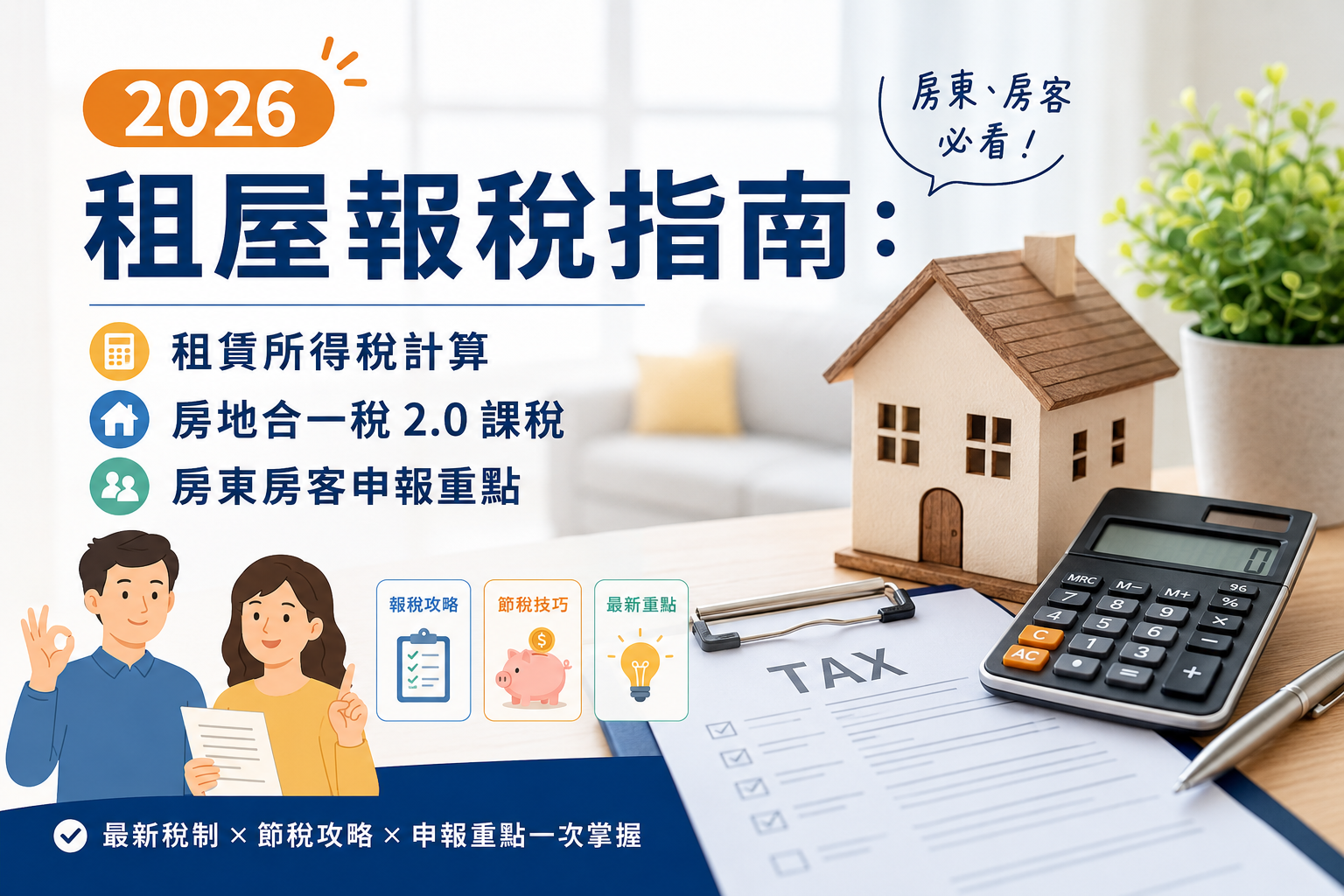 2026 租屋報稅，房東房客稅務解析